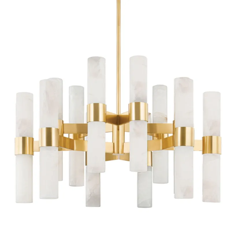 Stowe 24-Light Chandelier in Aged Brass 37.75W x 24.75H