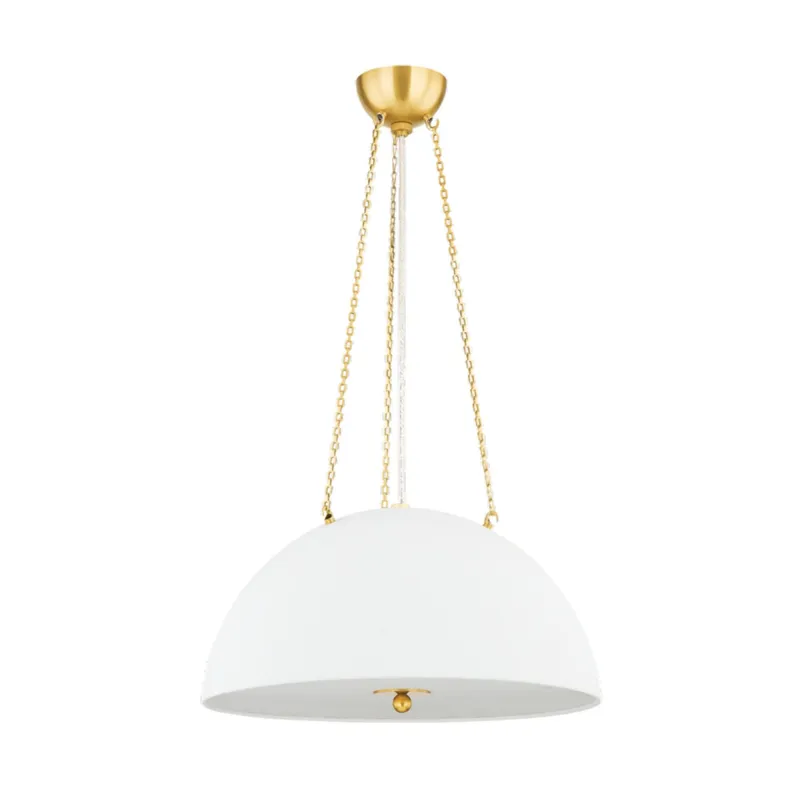 Chiswick 3-Light Pendant in Aged Brass by Mark D. Sikes 20W x 11.25H