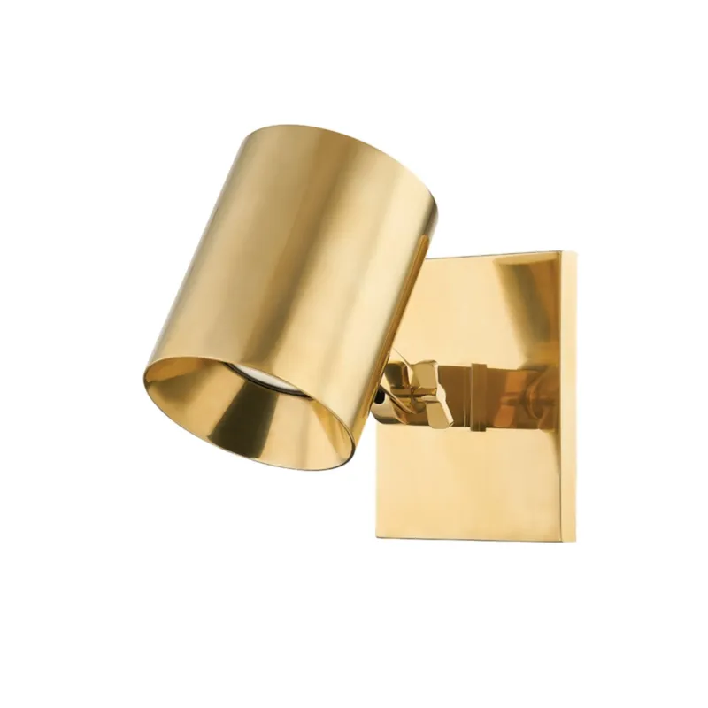 Highgrove 1-Light Wall Sconce in Aged Brass by Mark D. Sikes 4.75W x 5.75H