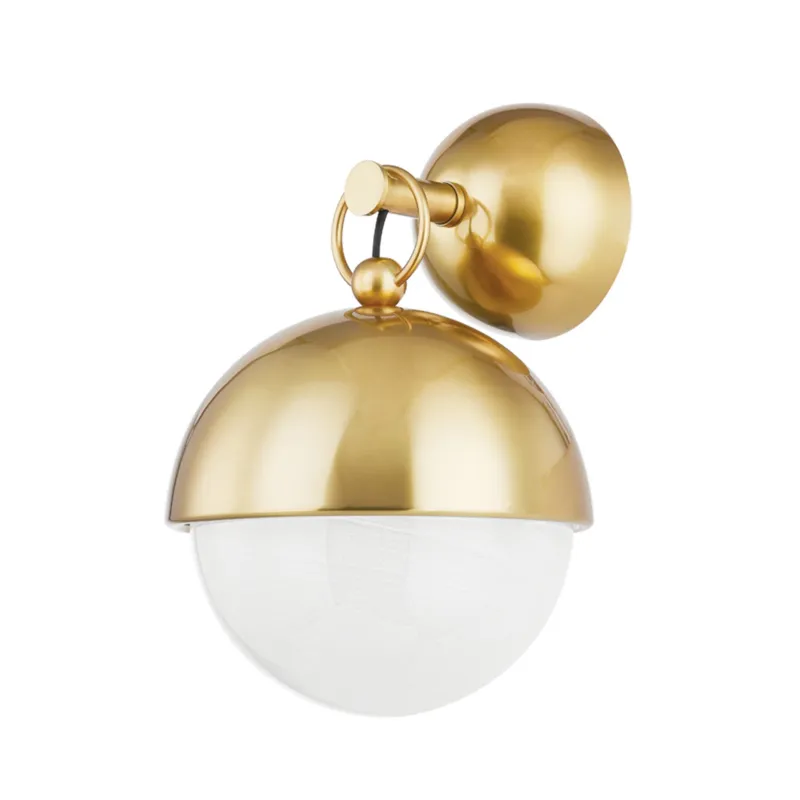Althea 1-Light Wall Sconce in Vintage Polished Brass 8.75W x 13.5H