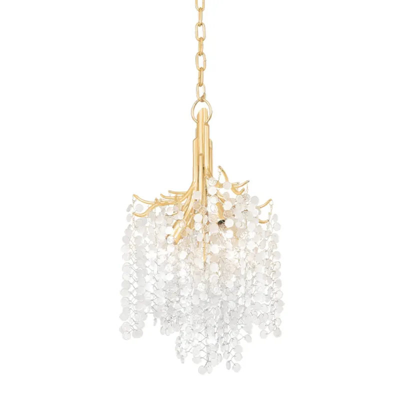 Genoa 5-Light Chandelier in Gold Leaf 14.5W x 26.5H