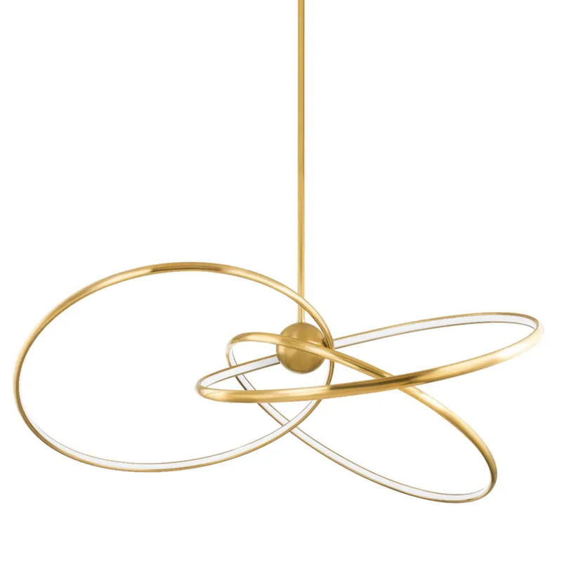 Alula 3-Light Chandelier in Vintage Brass 60L x 60W x 12.25H