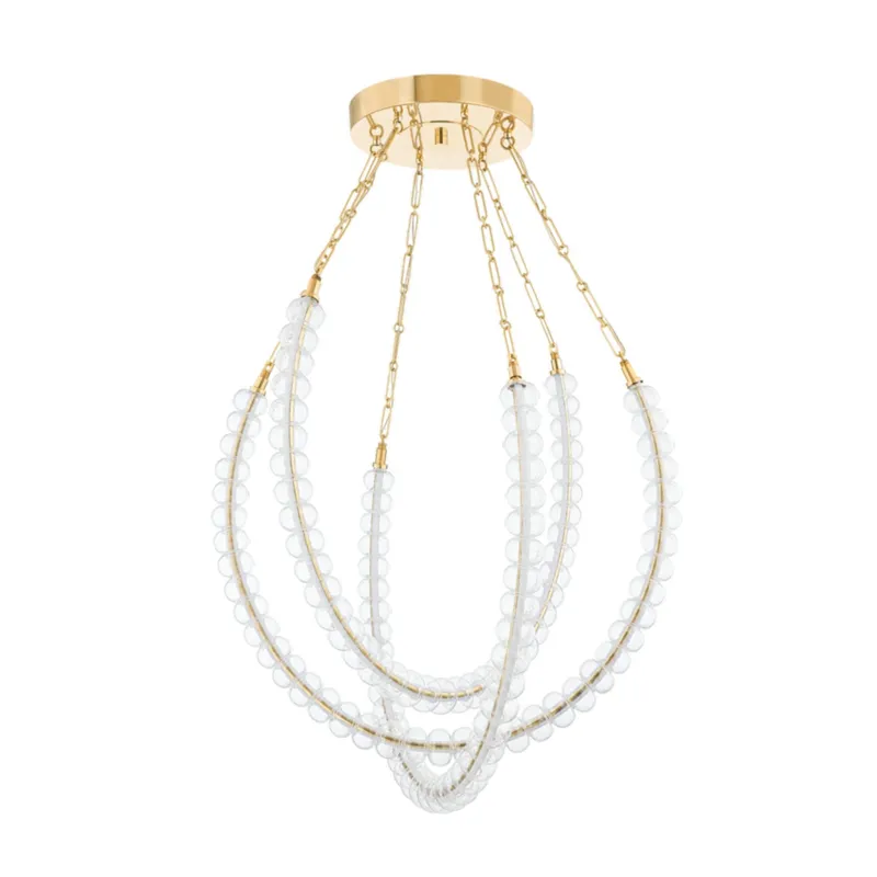 Celeste 3-Light Chandelier in Vintage Brass 35.75W x 35H