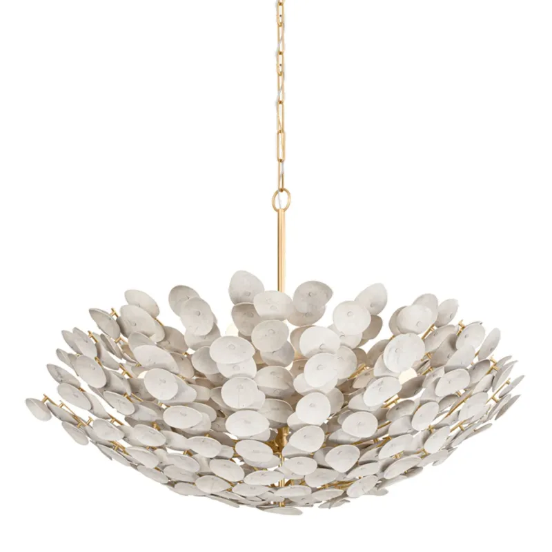 Aimi 12-Light Chandelier in Vintage Gold Leaf 48.5W x 35.75H