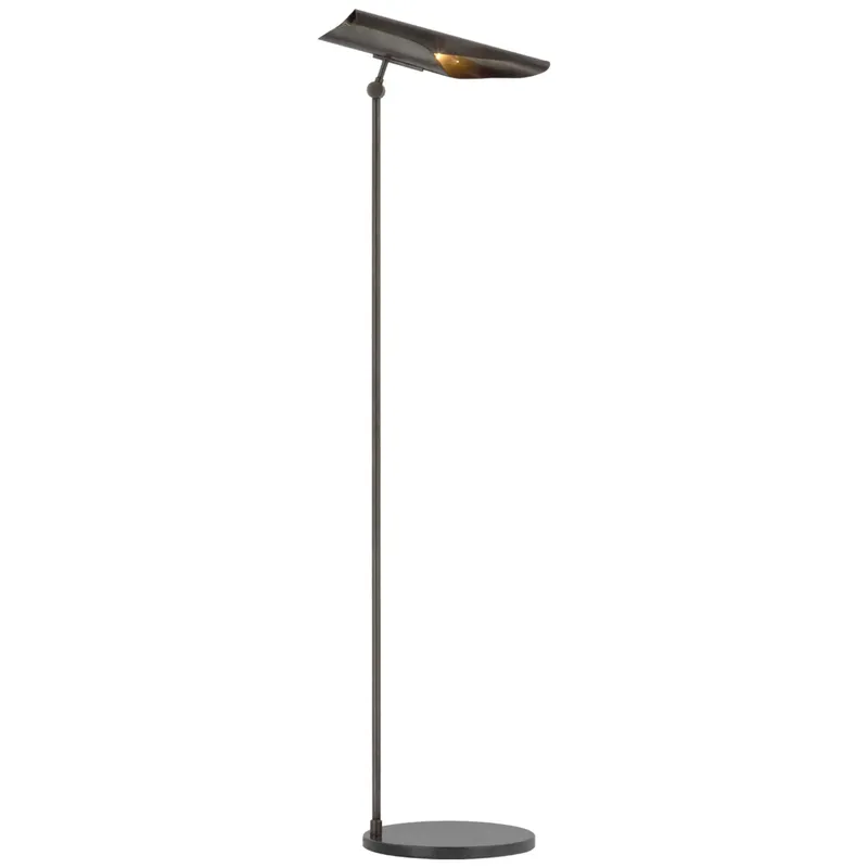Champalimaud Flore Floor Lamp in Gun Metal W10" x H48.5" - 49.25"