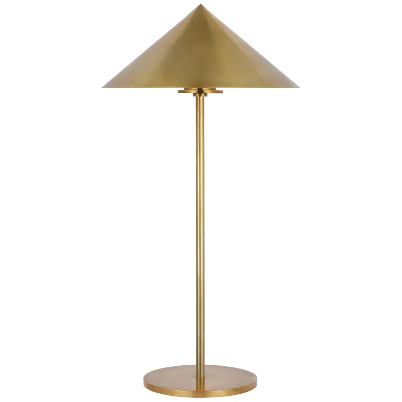 Paloma Contreras Orsay Medium Table Lamp in Hand-Rubbed Antique Brass W12" x H23.5"