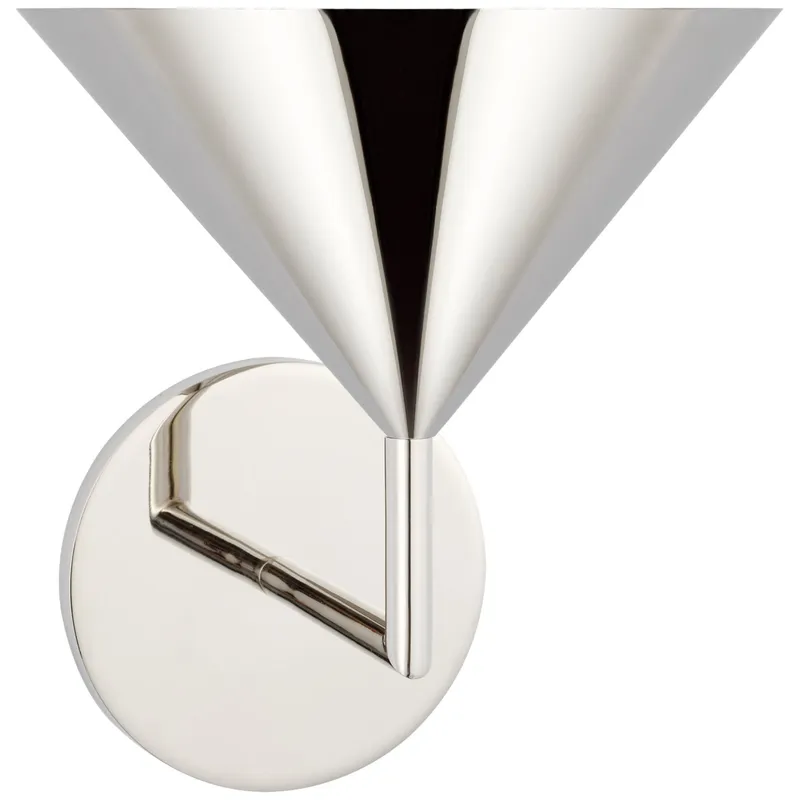 Paloma Contreras Orsay Small Single Sconce in Polished Nickel Wall Light W7.25" x H8.75"