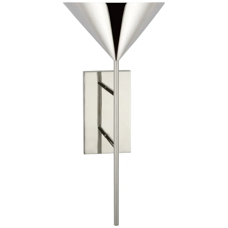 Paloma Contreras Orsay Medium Uplight Sconce in Polished Nickel Wall Light W7.25" x H16.25"