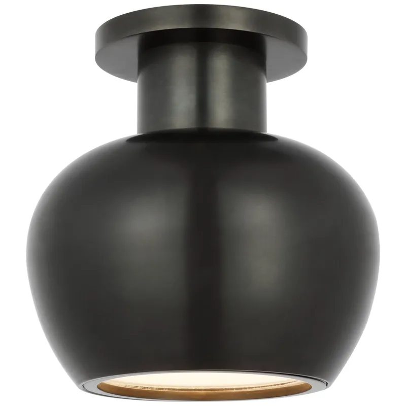 Paloma Contreras Comtesse Monopoint Flush Mount in Bronze Ceiling Light W7.5" x H7.5"