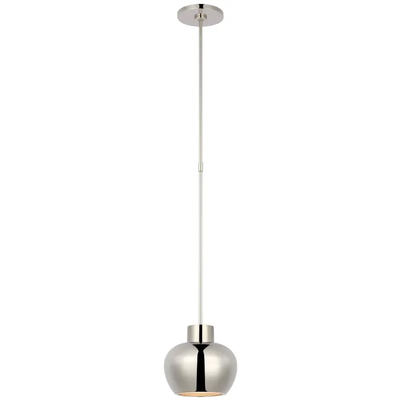 Paloma Contreras Comtesse Small Pendant in Polished Nickel Ceiling Light W7.5"