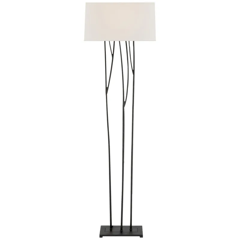 Ian K. Fowler Aspen Floor Lamp in Black Rust with Linen Shade W17.75" x H59.5"