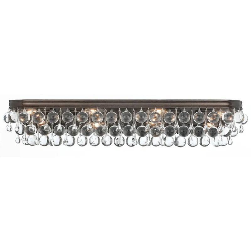Calypso 33'' Crystal Teardrop Vibrant Bronze Bathroom Vanity Bronze 33"W x 6.5"H x 6.5"D
