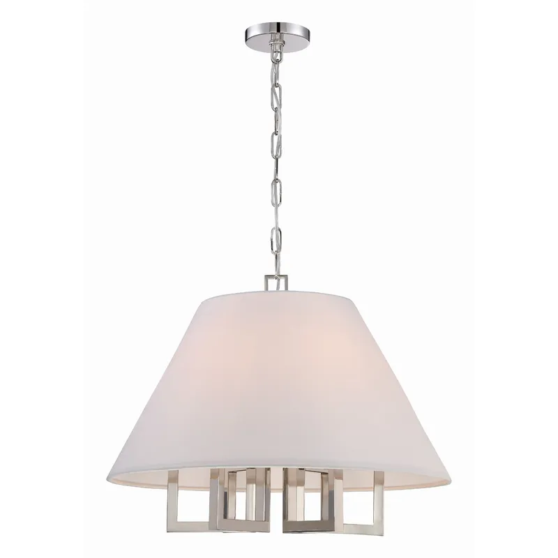 Libby Langdon Westwood 24'' Polished Nickel Chandelier Silver 24"W x 18.5"H x 24"D