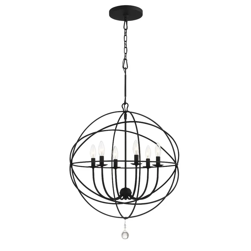 Solaris 28.5'' Black Chandelier Black 28.5"W x 35.5"H x 28.5"D