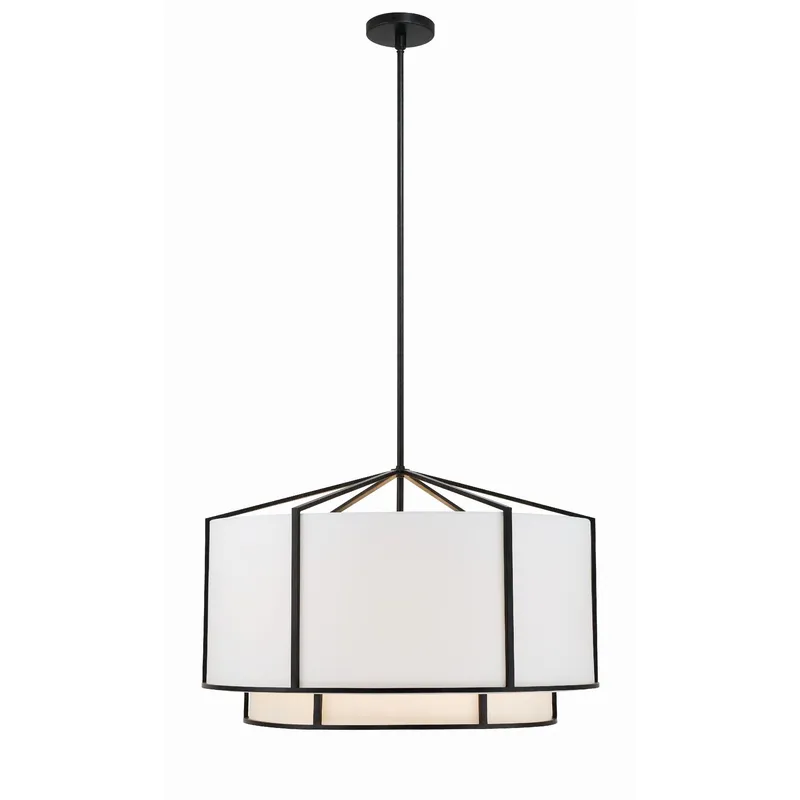 Carlyn 28'' Black Chandelier Black 28"W x 19"H x 28"D