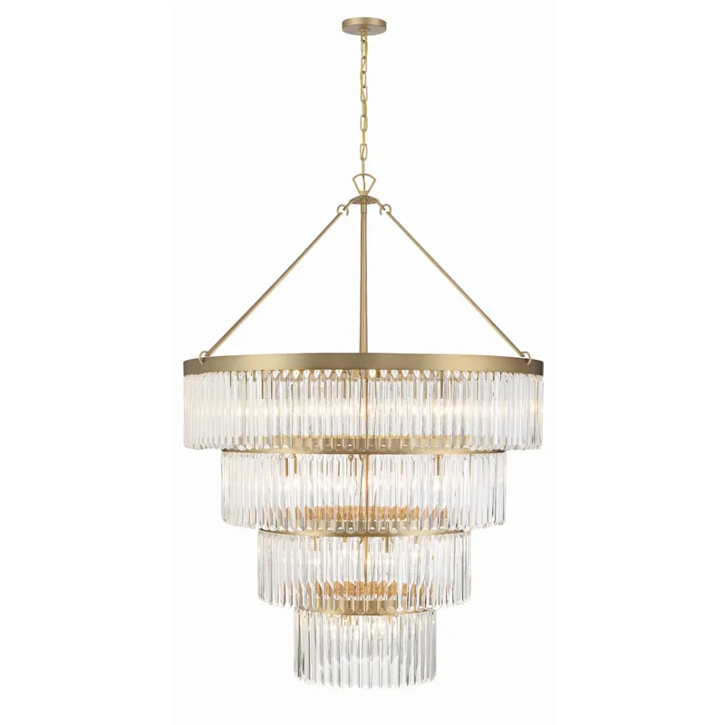 Emory 40'' Modern Gold Chandelier Gold 40"W x 55.25"H x 40"D