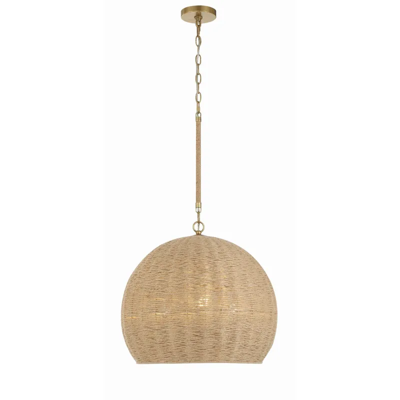 Jace 20'' Soft Gold Pendant Tan 20"W x 18"H x 20"D