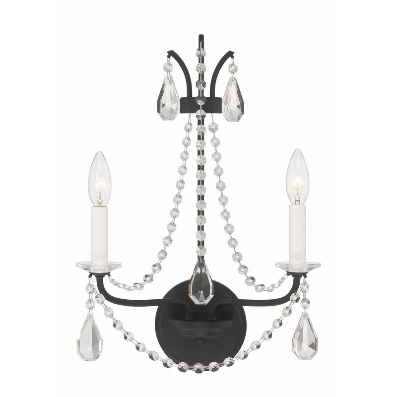 Karrington 12.5'' Matte Black Sconce Black 12.5"W x 18.5"H x 6.75"D