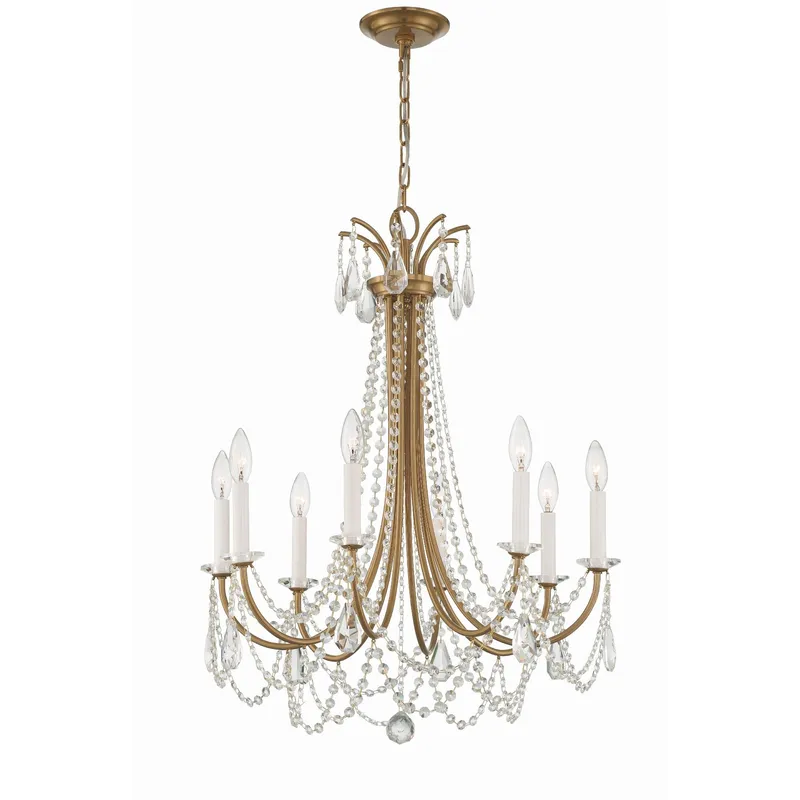 Karrington 26'' Aged Brass Chandelier Gold 26"W x 31"H x 26"D