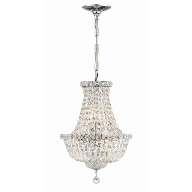 Roslyn 12'' Polished Chrome Chandelier Silver 12"W x 18"H x 12"D