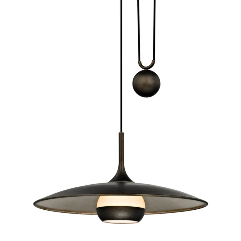 Alchemy 1-Light Pendant in Vintage Bronze 24W x 12.5H