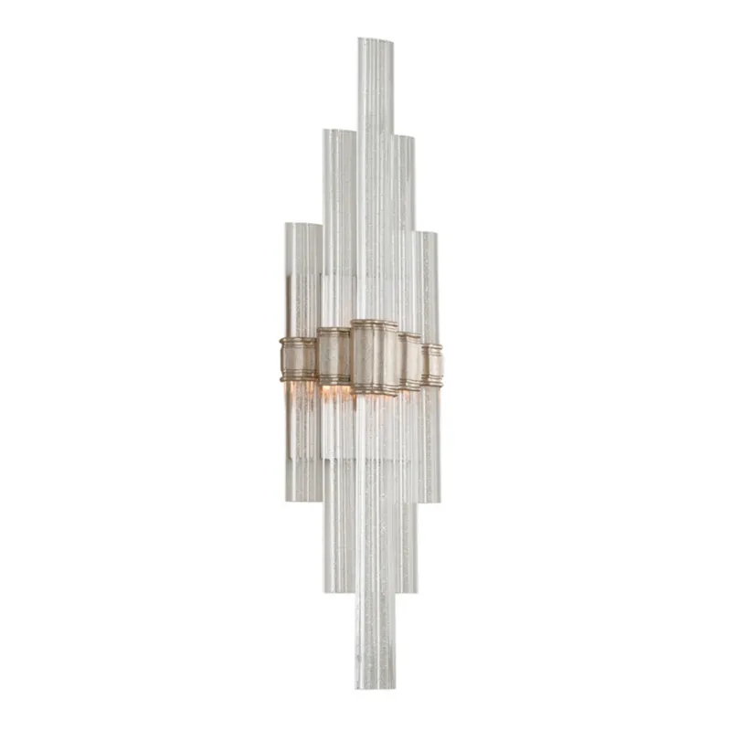Viola 2-Light Wall Sconce in Warm Silver Leaf 7W x 27.5H