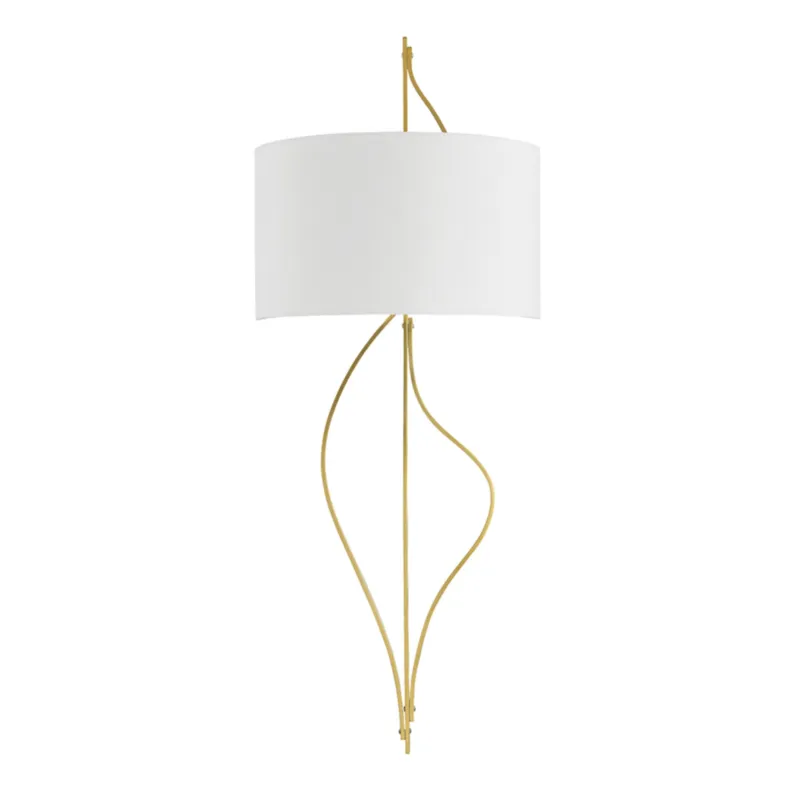 Akina 2-Light Wall Sconce in Vintage Brass 14.75W x 37H