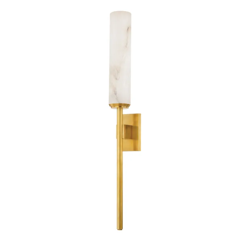 Bremen 1-Light Wall Sconce in Vintage Brass 4.25W x 36H