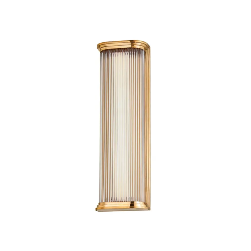 Newburgh 1-Light Bath and Vanity in Aged Brass 5.25W x 17H
