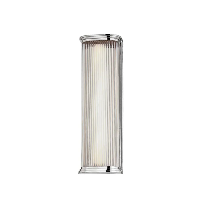 Newburgh 1-Light Bath and Vanity in Polished Nickel 5.25W x 17H