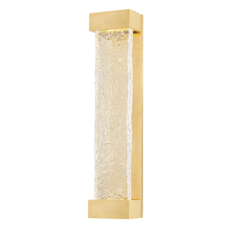Wharton 1-Light Wall Sconce in Aged Brass 5W x 23H