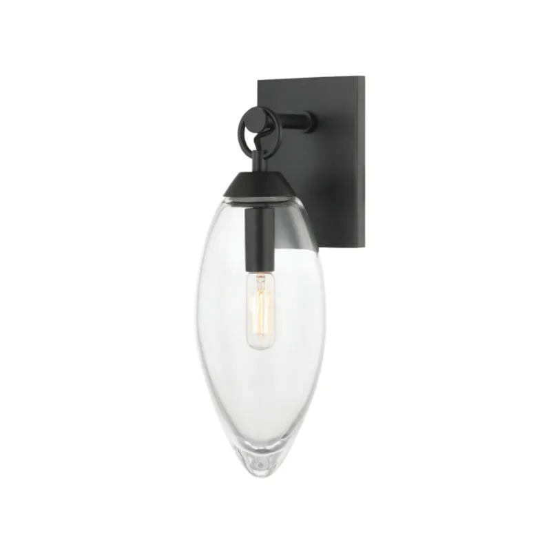 Nantucket 1-Light Wall Sconce in Black Brass 4.5W x 13.5H