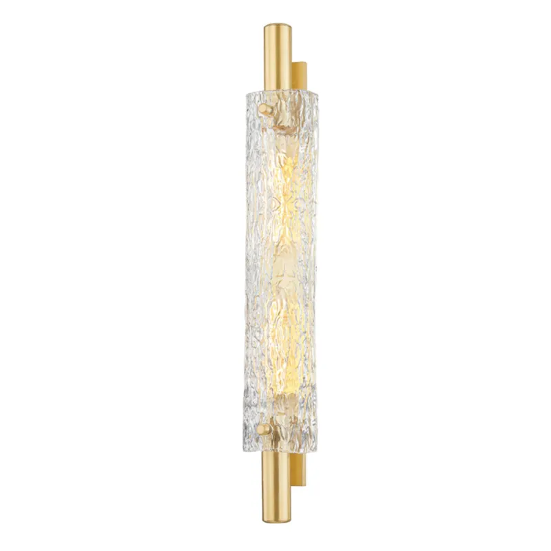 Harwich 2-Light Wall Sconce in Aged Brass 3.5W x 28.75H