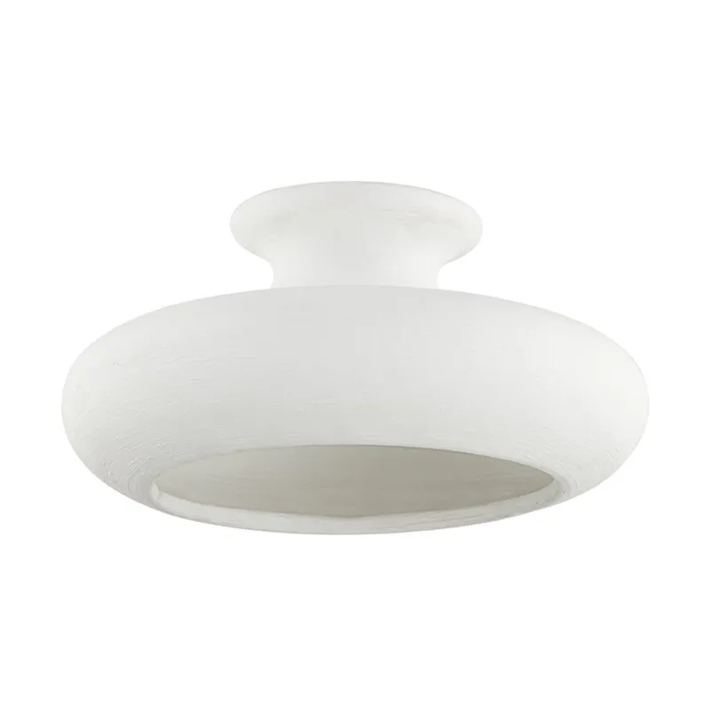 Annie 1-Light Semi Flush in Aged Brass by Becki Owens 16W x 8.5H