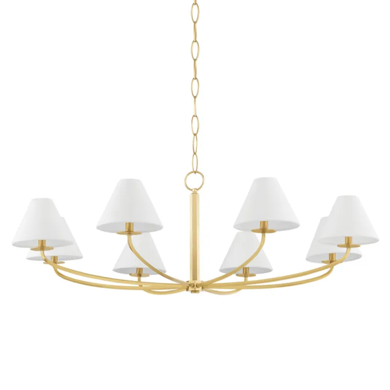 Stacey 8-Light Chandelier in Aged Brass by Becki Owens 52.25W x 17H