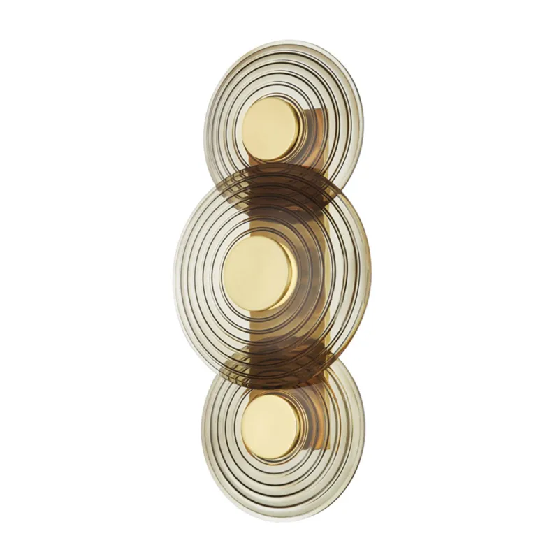 Griston 3-Light Wall Sconce in Aged Brass by Pembrooke & Ives 12W x 25.75H