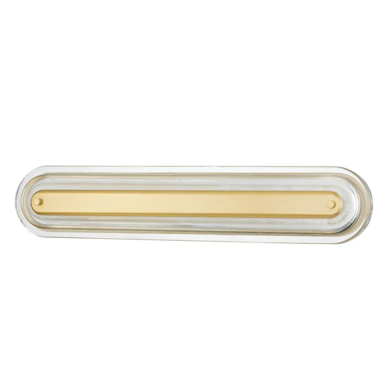 Litton 1-Light Wall Sconce in Aged Brass by Pembrooke & Ives 5.75W x 28H