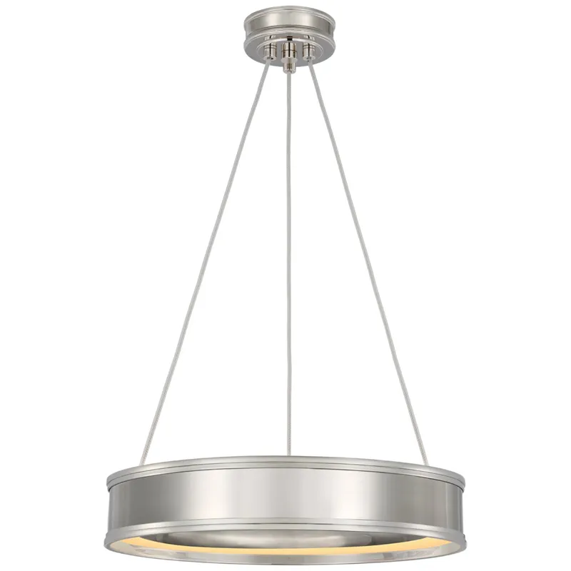 Chapman & Myers Connery 18" Ring Chandelier in Polished Nickel Ceiling Light W18"
