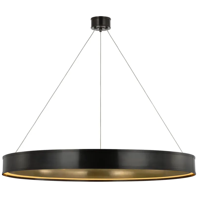 Chapman & Myers Connery 50" Ring Chandelier in Bronze Ceiling Light W50"