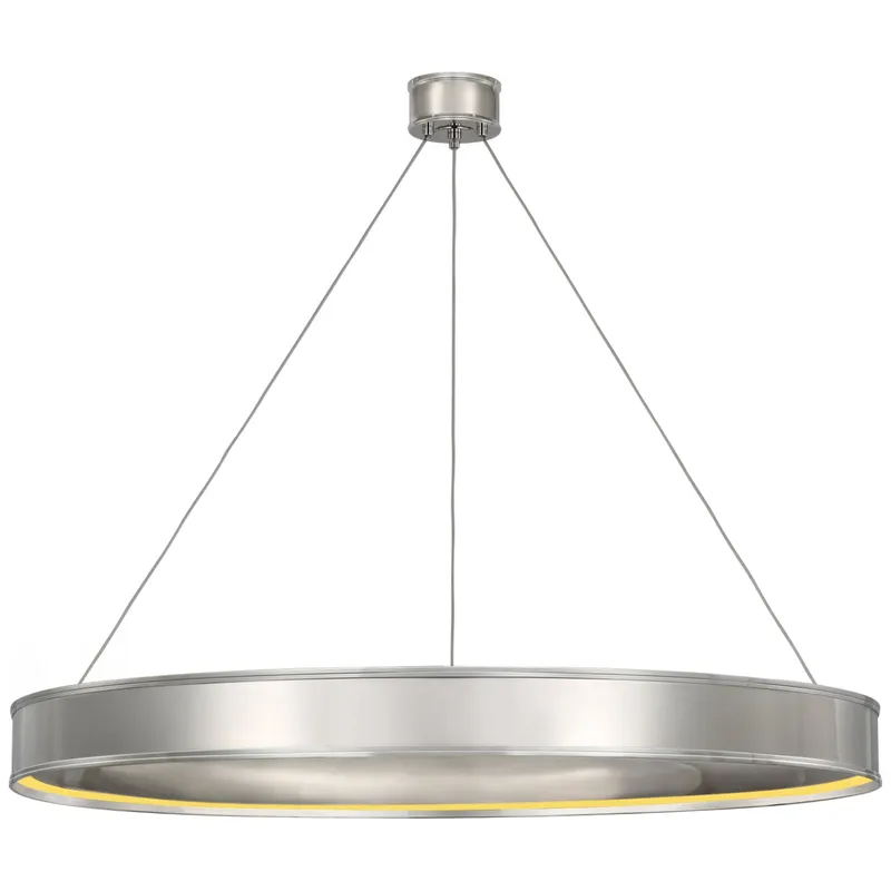 Chapman & Myers Connery 50" Ring Chandelier in Polished Nickel Ceiling Light W50"