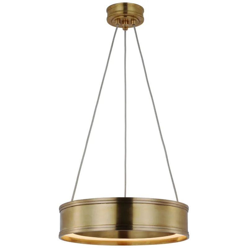 Chapman & Myers Connery 14" Ring Pendant in Antique-Burnished Brass Ceiling Light W14"