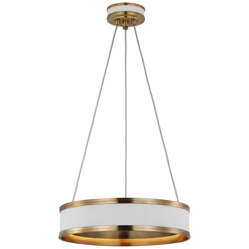 Chapman & Myers Connery 14" Ring Pendant in Matte White Ceiling Light W14"