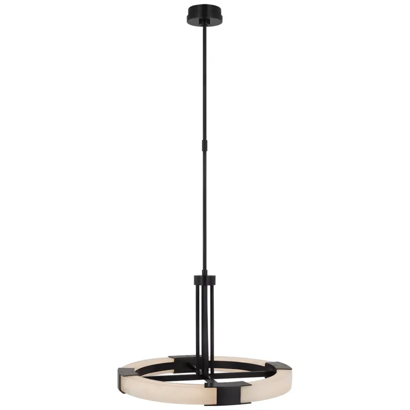 Kelly Wearstler Covet Medium Ring Chandelier in Bronze and Alabaster Ceiling Light W24"