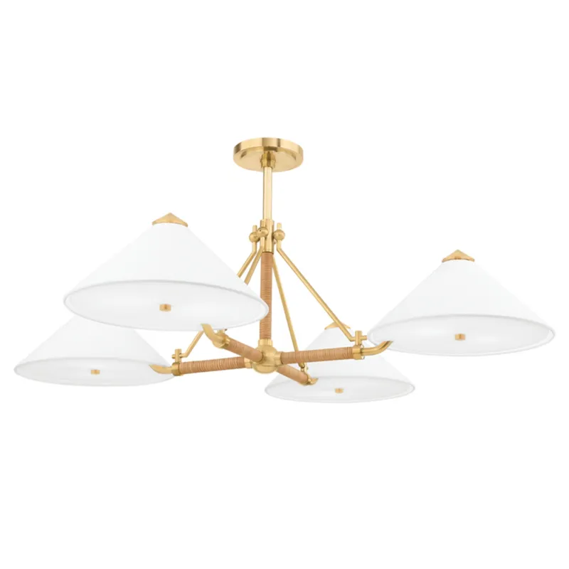 Williamsburg 8-Light Chandelier in Aged Brass 46W x 13H