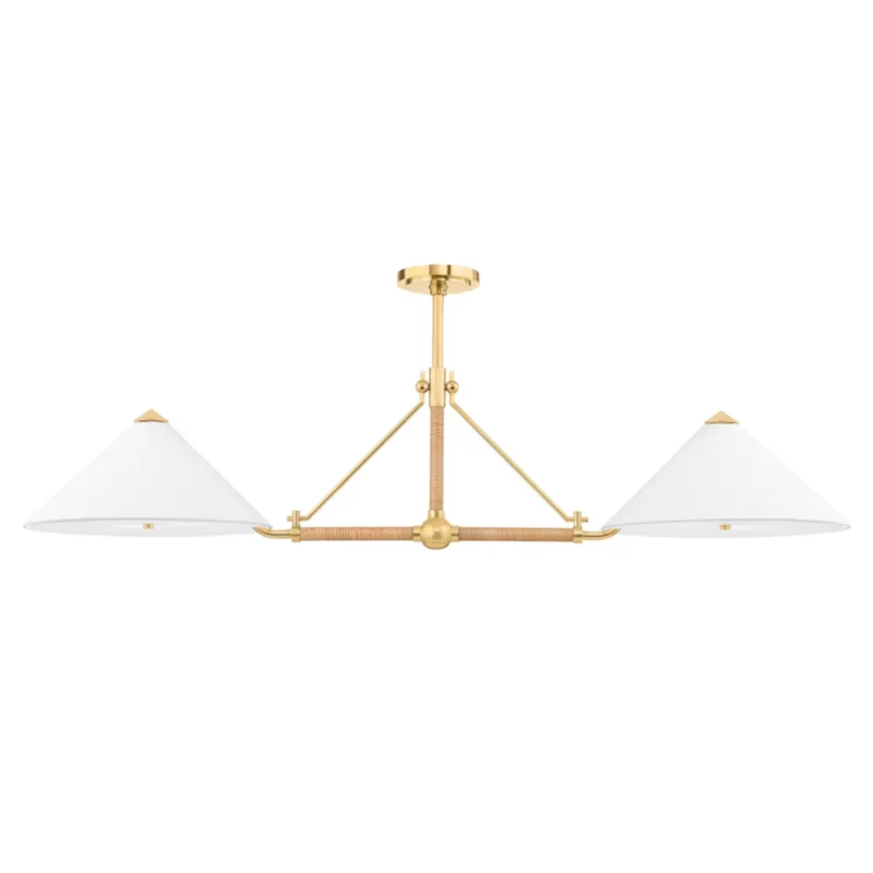 Williamsburg 4-Light Linear in Aged Brass 57L x 17W x 13H