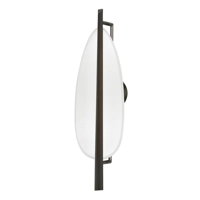 Ithaca 1-Light Wall Sconce in Black Nickel 8W x 24H