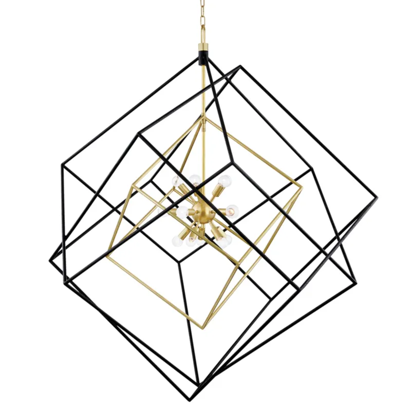 Roundout 15-Light Chandelier in Aged Brass 42W x 55.5H