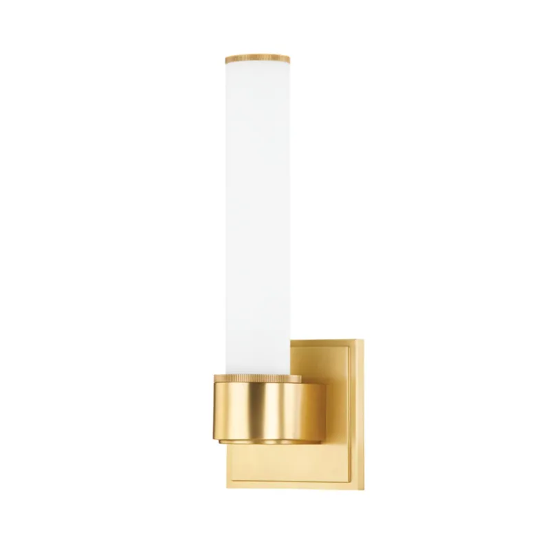 Mill Valley 1-Light Wall Sconce in Aged Brass 4.5W x 12.25H