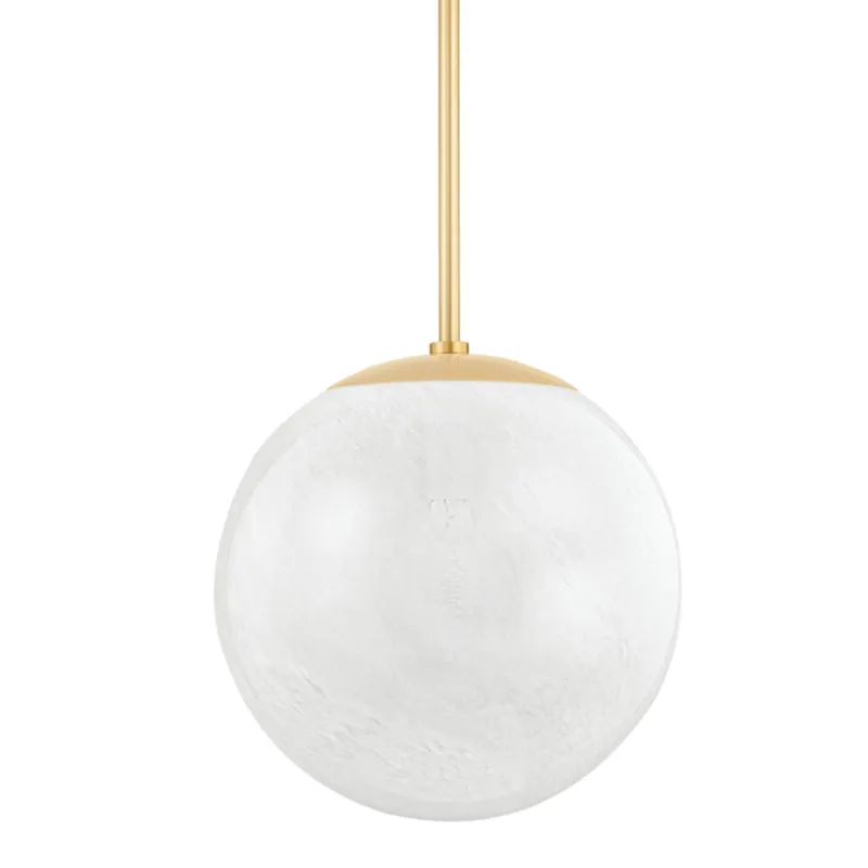 Burlington 1-Light Pendant in Aged Brass 16W x 16.5H