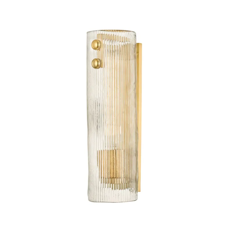 Prospect Park 1-Light Wall Sconce in Aged Brass 4.25W x 14H